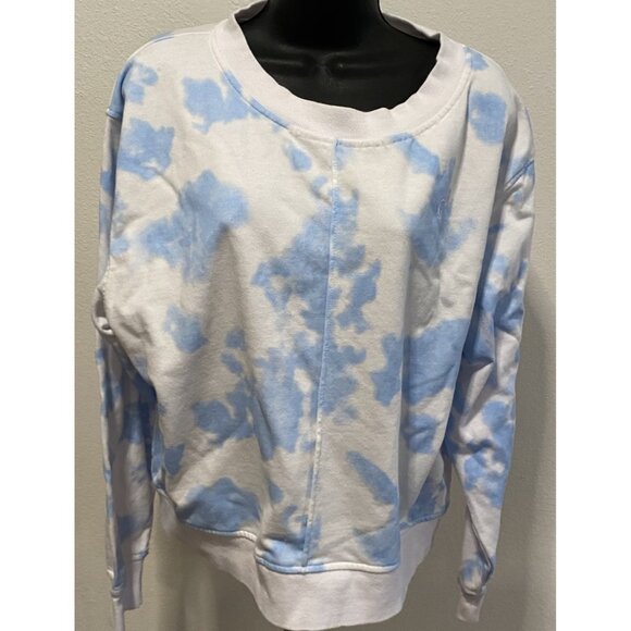 Zyia Active Tops - Zyia Active Womens Size XL White & Blue Cloud Pattern Pullover Sweatshirt